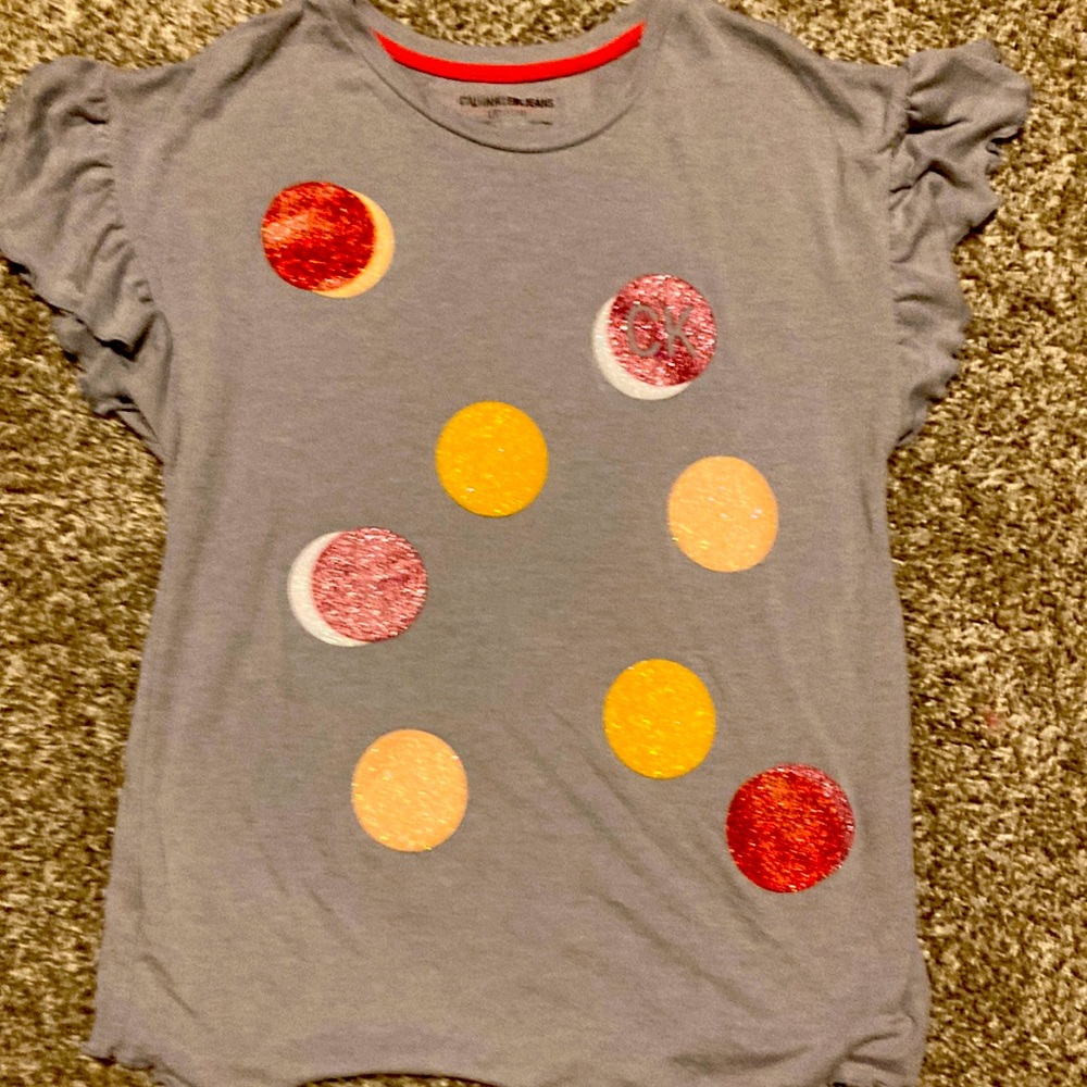 grey polka dot soft shirt